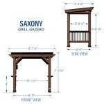 Backyard Discovery Saxony Wooden Grill Gazebo | sunshadegazebos